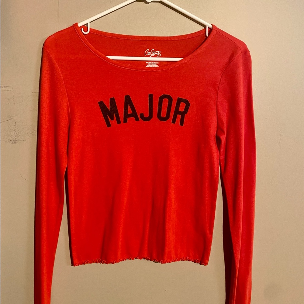 MAJOR orange/red long sleeve tshirt